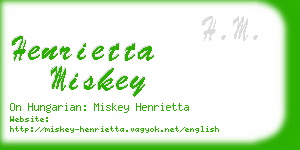 henrietta miskey business card